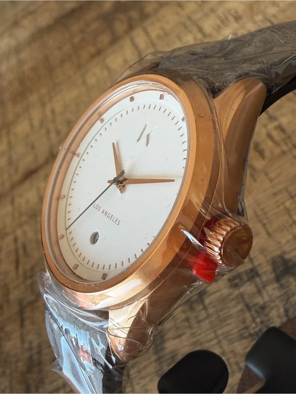 NEW MVMT Rose Gold Watch w/ Grey Leather Strap + Box & Papers